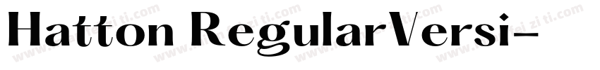 Hatton RegularVersi字体转换